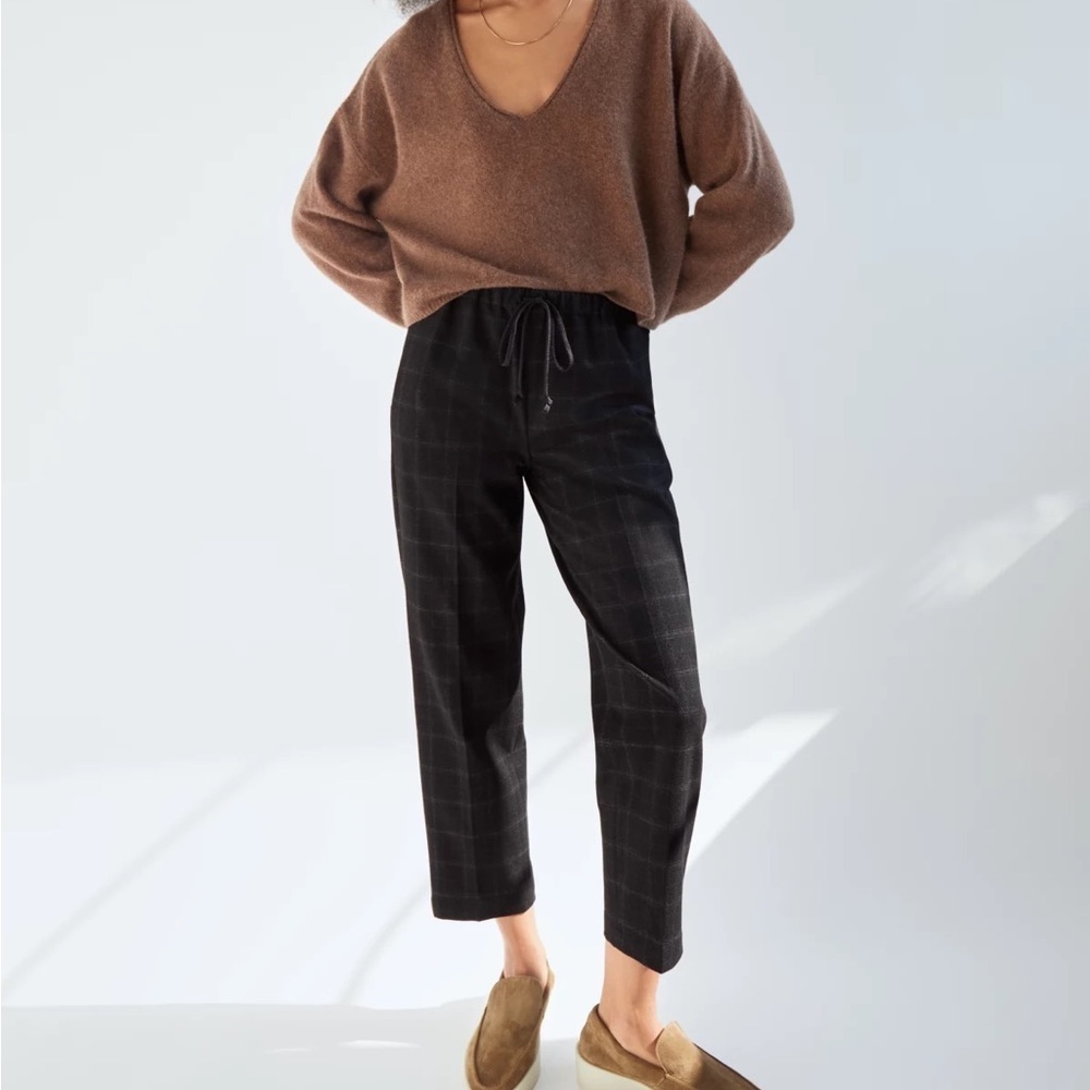 The Group By Babaton Jimmy Pant light grey plaid trousers
